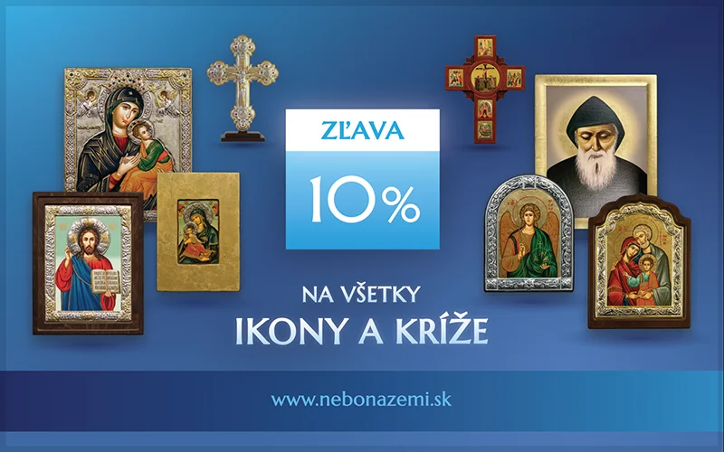 Zľava 10% na ikony a kríže